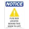 Signmission Sign, 14" H, Rigid Plastic, Fuse Box Located Behind Sign With Symbol, Portrait, 1014-V-12970 OS-NS-P-1014-V-12970 - alternate 1